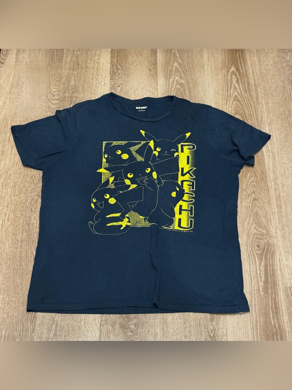 Old Navy Navy and Yellow Pikachu Graphic Tee